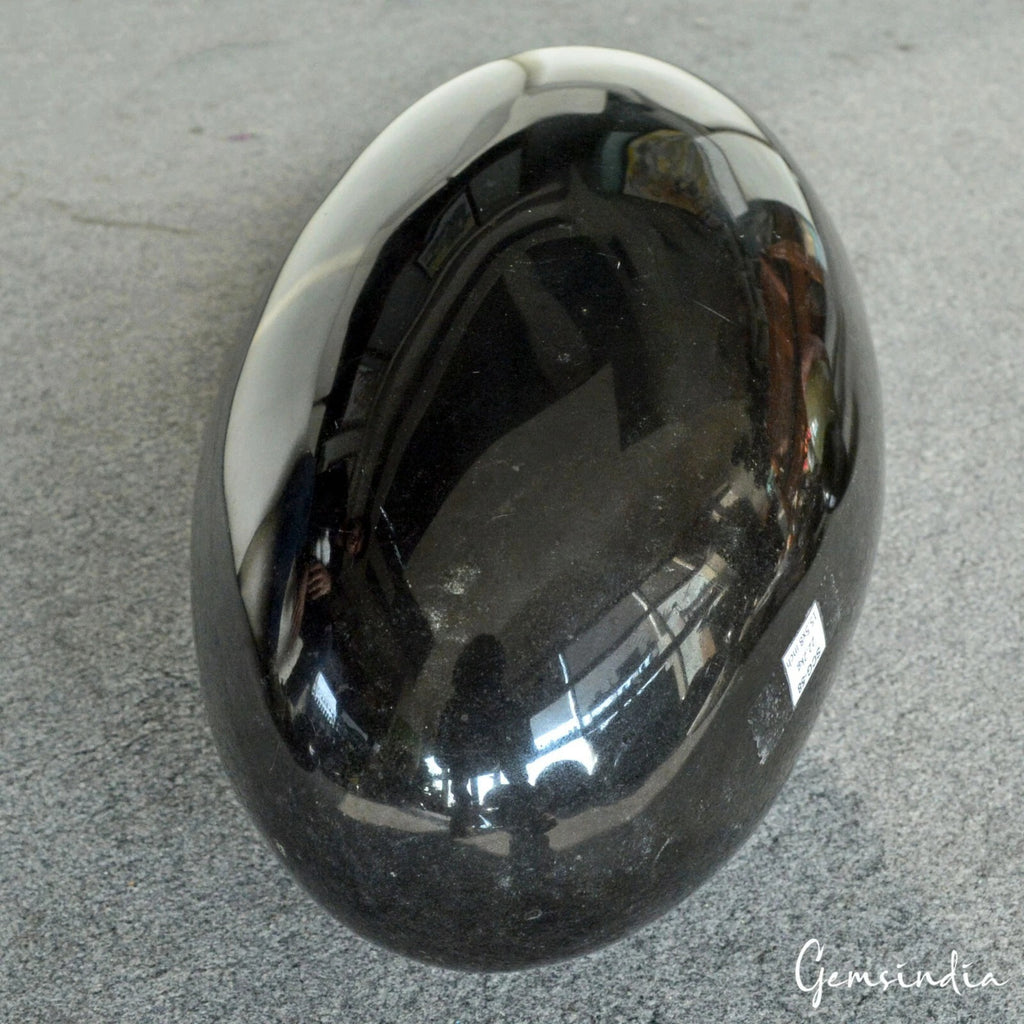 Obsidian Sphere, Untreated, Black — 15.5 X 8 Inch, 22.20 Kg (111000 Ct), Madagascar