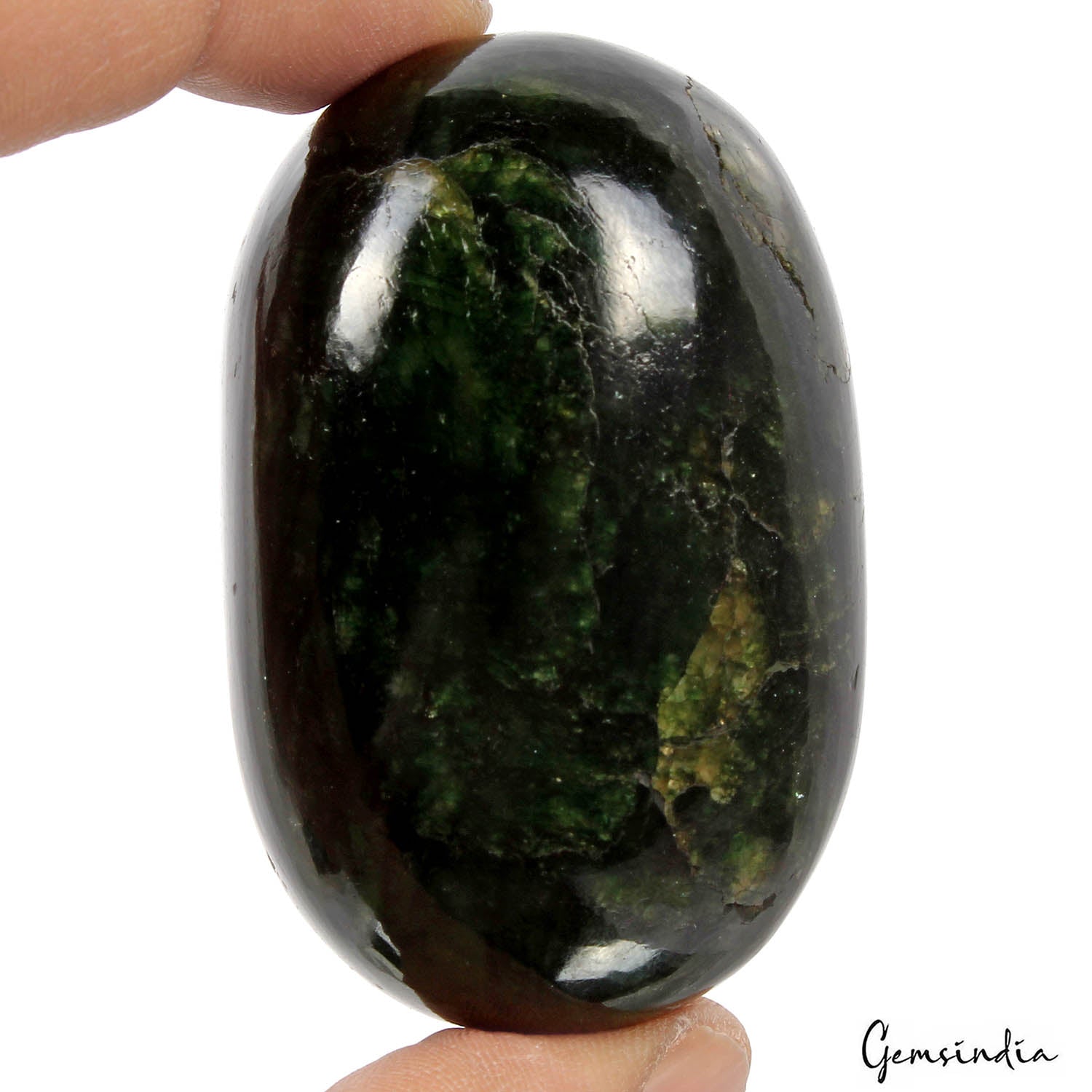 Emerald Cabochon, Color Enhanced, Green — 63 x 40 x 29 mm, 690 Ct, Zambia