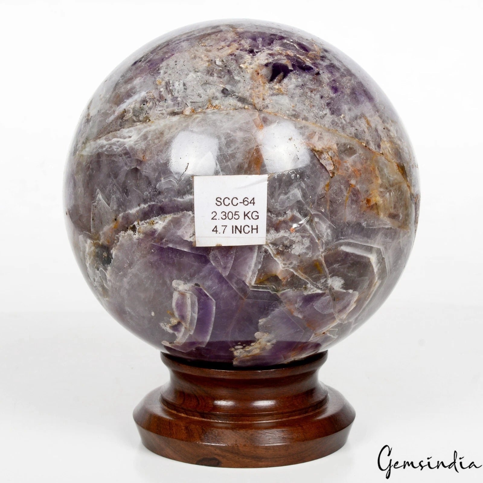 2.3 Kg Natural Untreated Purple Amethyst Crystal Healing Mineral Huge Gem Sphere