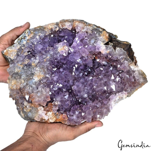 Amethyst Crystal Cluster, Untreated, Purple — 10x7.75x4.5 Inch, 5.43 Kg (27150 Ct), Uruguay