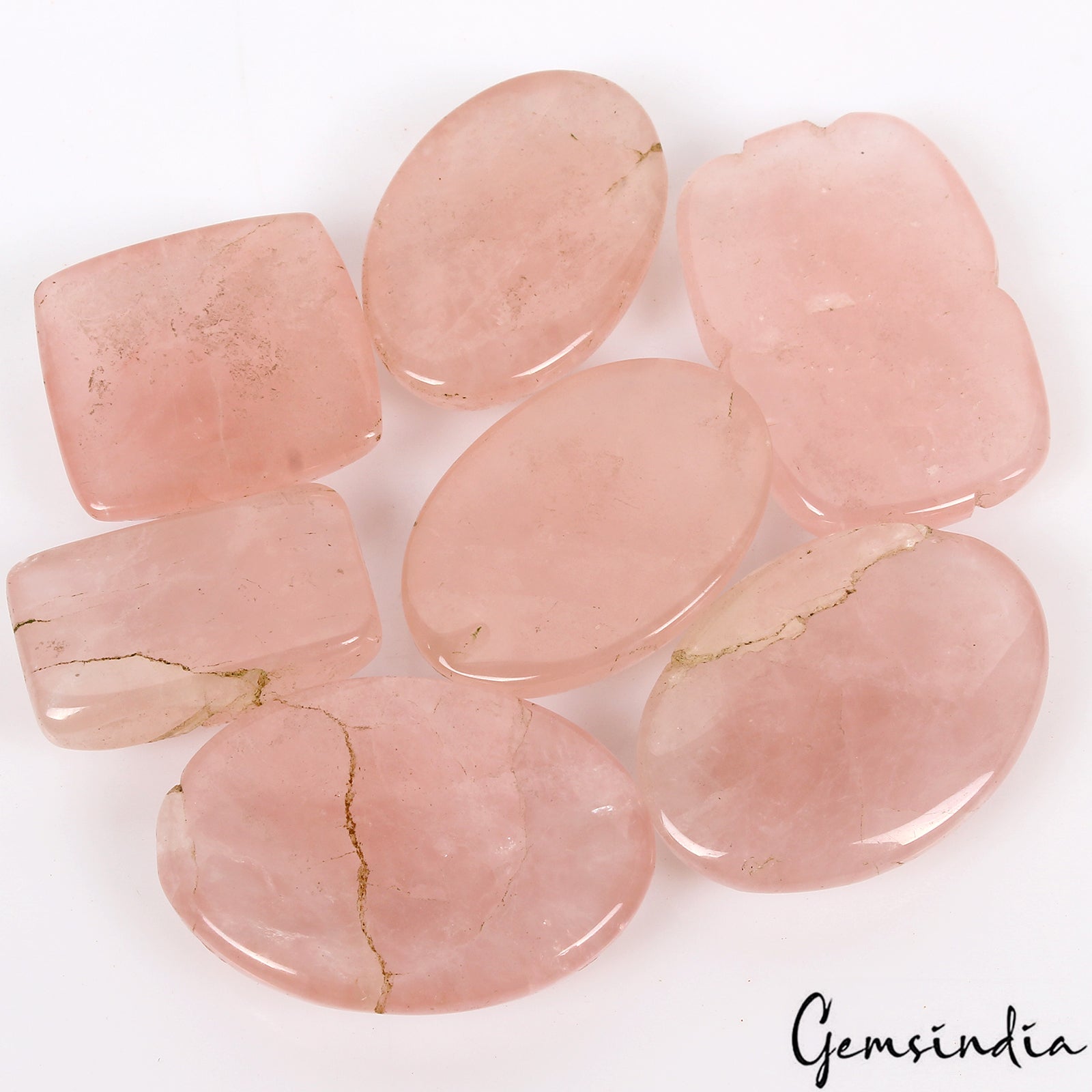 480 Ct Natural Beautiful Pink Rose Quartz Mix Shape Hand Carving Loose Gemstones