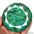 Museum Size 3000 Cts Natural Green Emerald Round Cut Loose Earth mined Gemstone