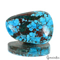 72.30 Cts Natural USA Spiderweb Blue Turquoise Fancy Cab Loose Gem For Pendant