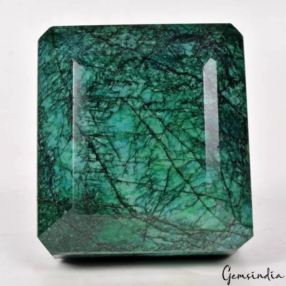 3180 Cts Natural Brazilian Dark Green Emerald Octagon Cut Huge Size Loose Gem