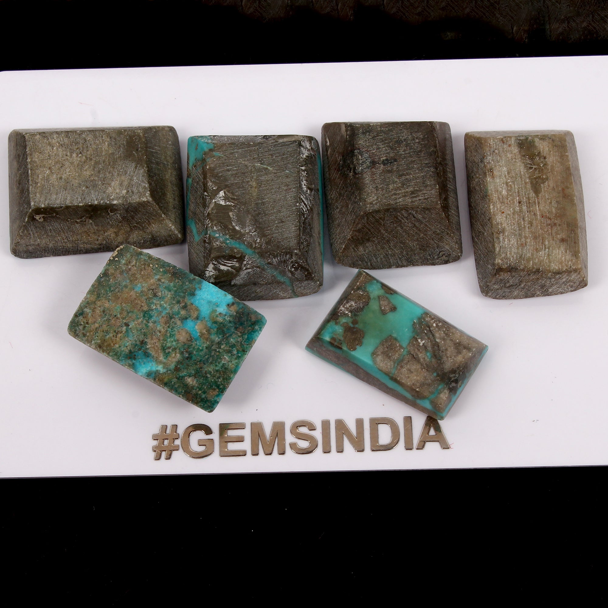 6 Persian Turquoise Neyshabur Cabochon Lot, Not Stabilized, %100 Natural 19-22mm