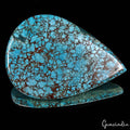 640 Cts Natural Arizona USA Spiderweb Blue Turquoise Pear Cab Huge Loose Gem