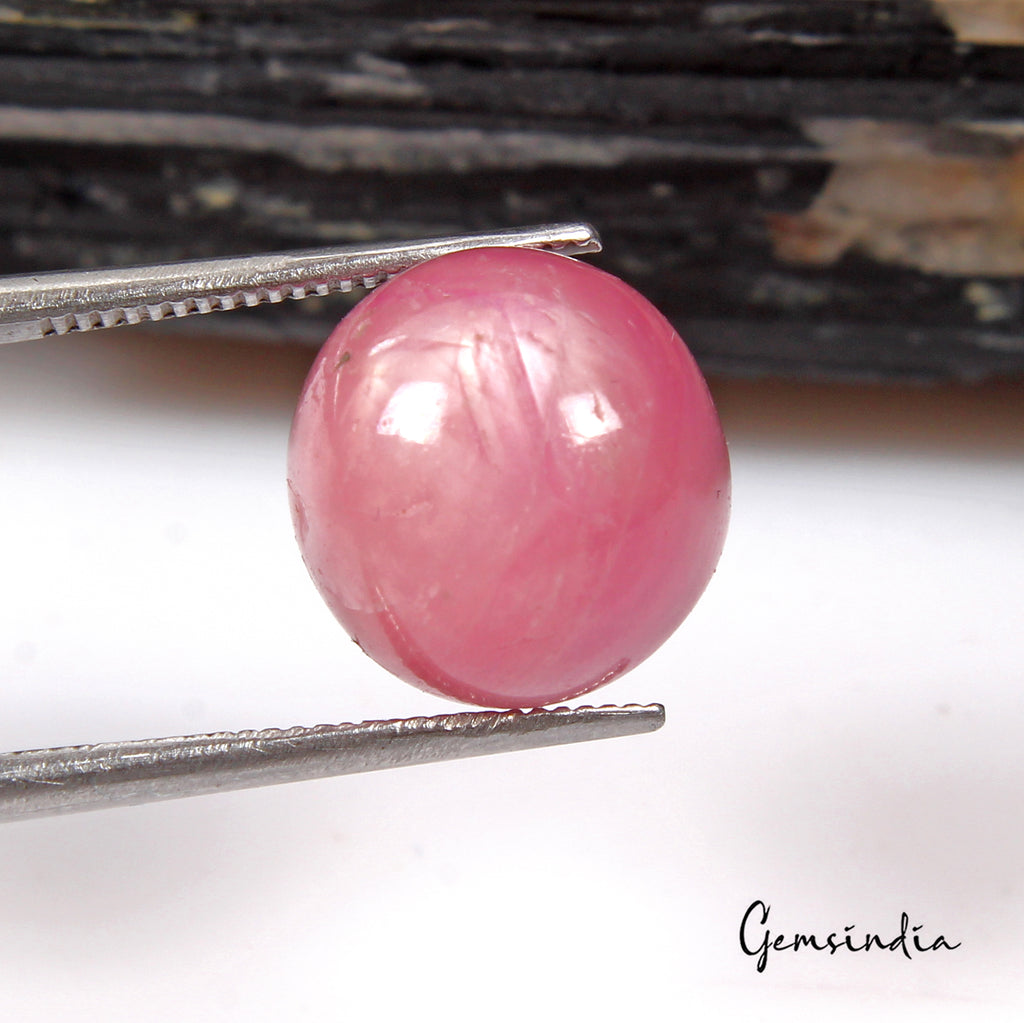 Ruby Cabochon, Pink — 11 x 7mm, 11.00 Ct, Mozambique