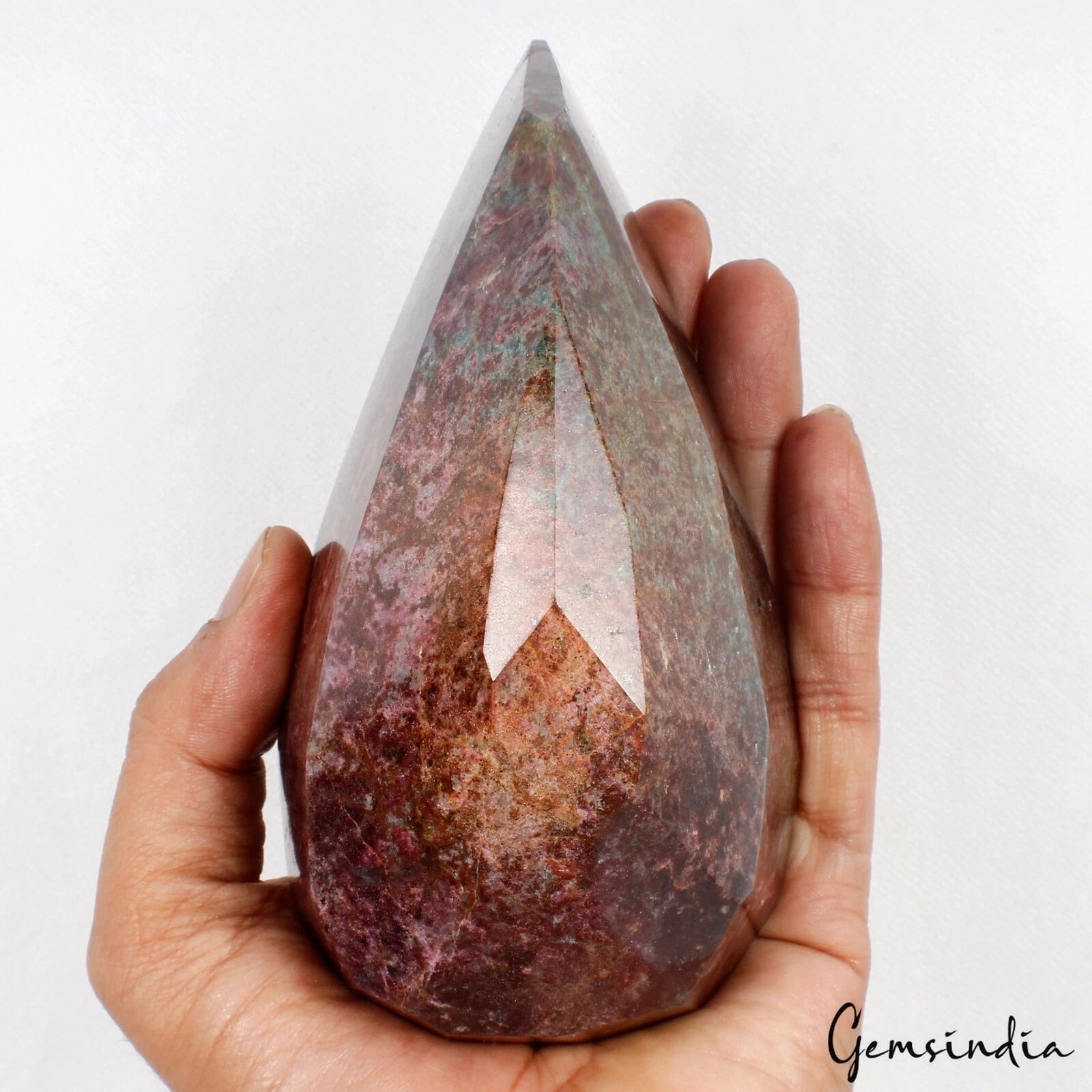 1.2Kilo Natural Ruby Kyanite Pear Untreated Huge Earth Mined Madagascar Gemstone