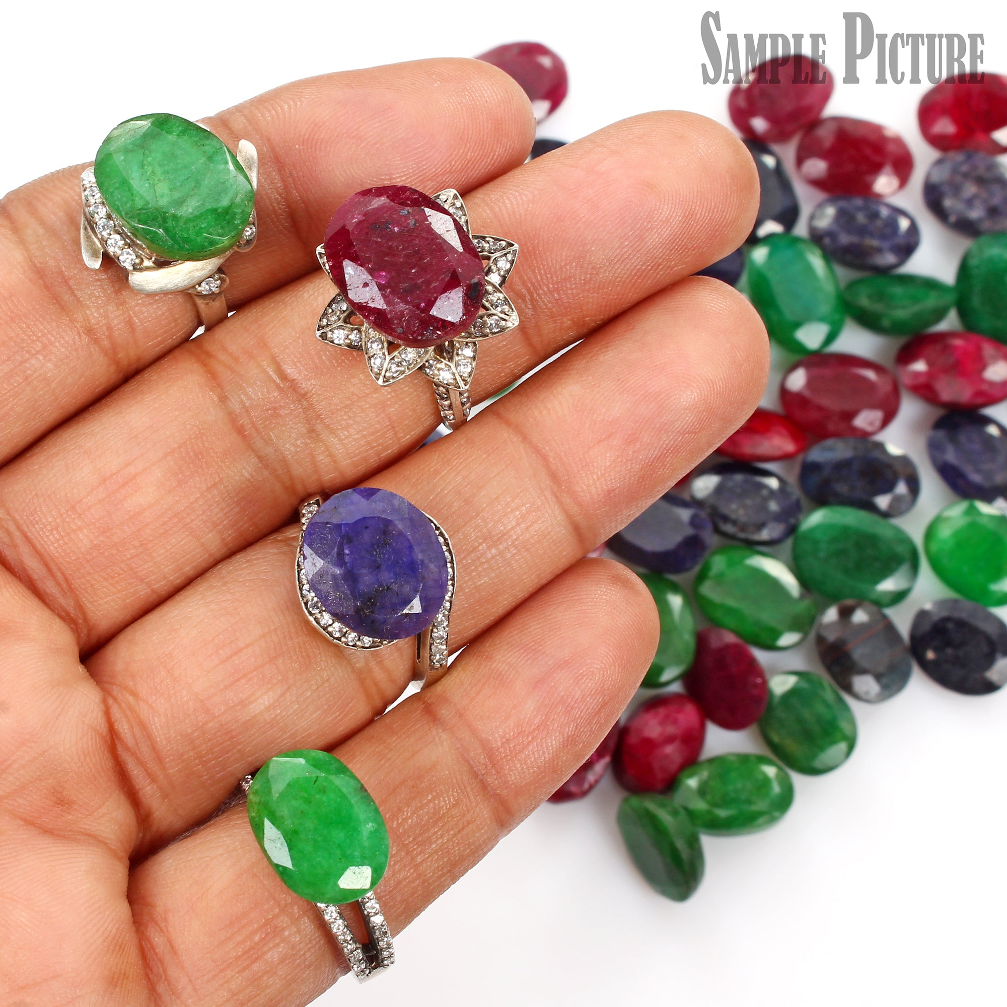 Ruby Lot, Loose Gemstone, Color Enhanced, Red — 54 Pieces, 14mm to 18mm, 550 Ct