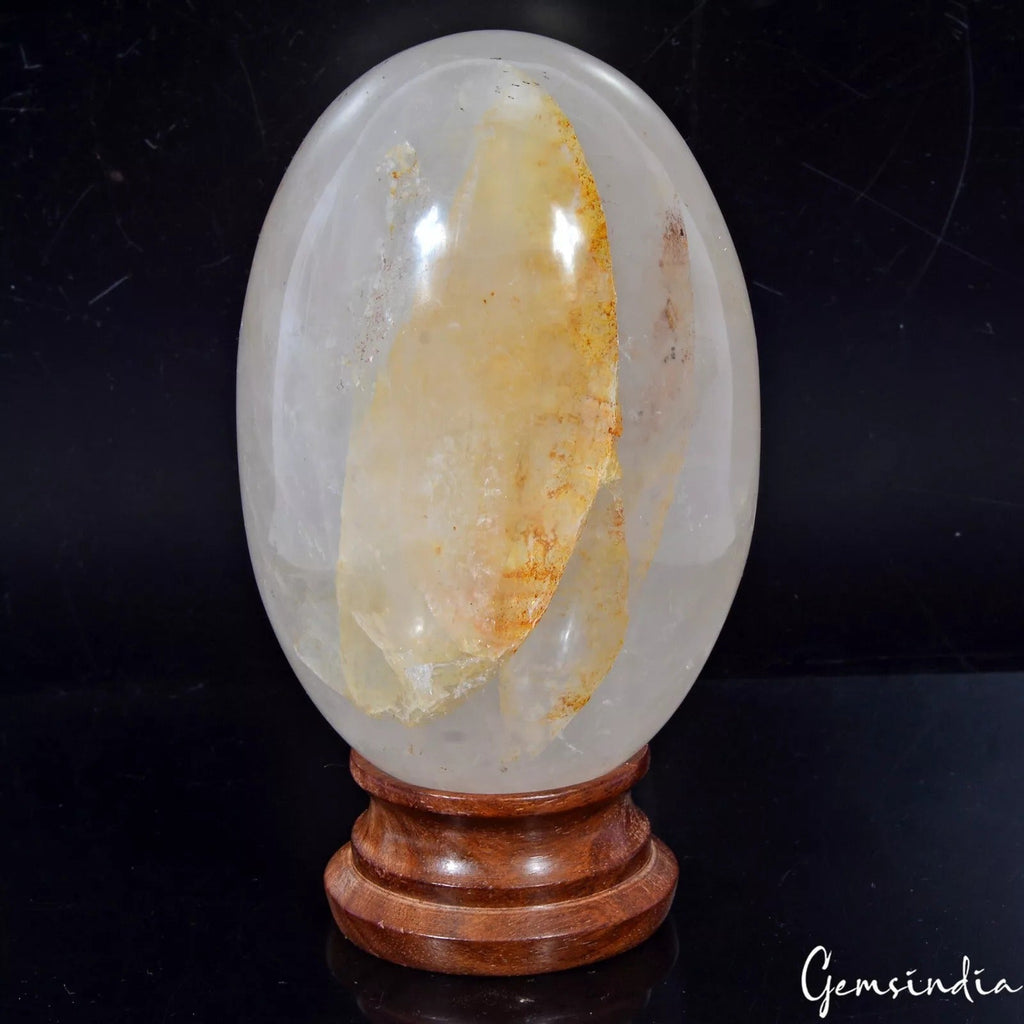 790 Gram/4.2 in Natural White Quartz Healing Energy Stone Metaphysical Lingam