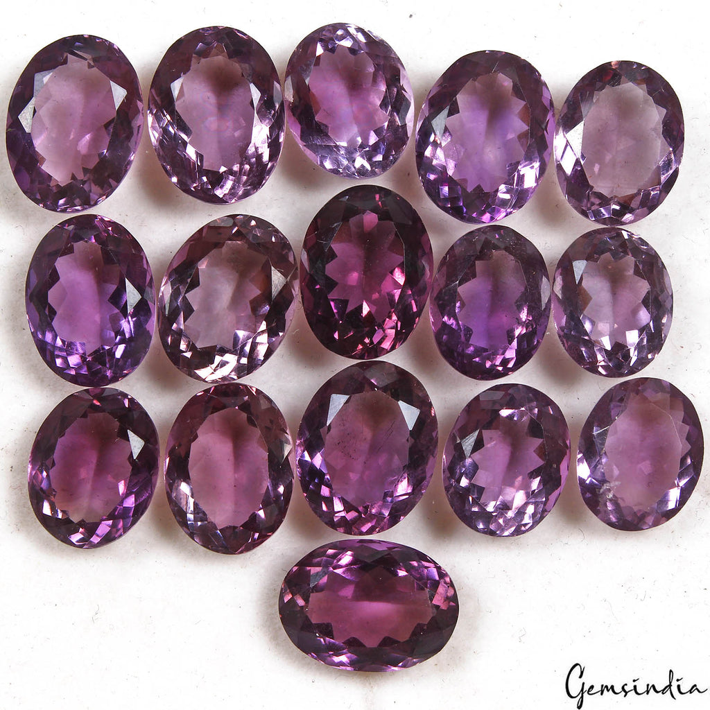 Amethyst Lot, Loose Gemstone, Purple — 16 Pieces, 12mm to 15mm, 121.50 Ct, Brazil