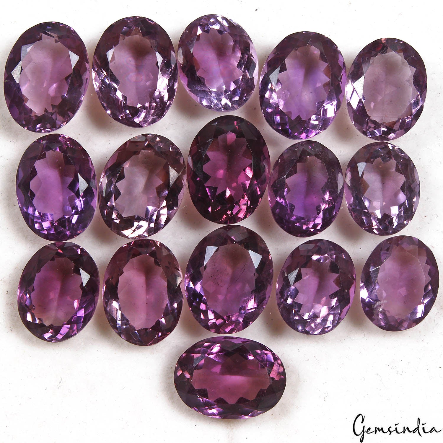 Amethyst Lot, Loose Gemstone, Purple — 16 Pieces, 12mm to 15mm, 121.50 Ct, Brazil