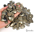 Pyrite Lot, Cabochon, Untreated, Gold — 125 Pieces, 16mm to 43mm, 5000 Ct (1 Kg)