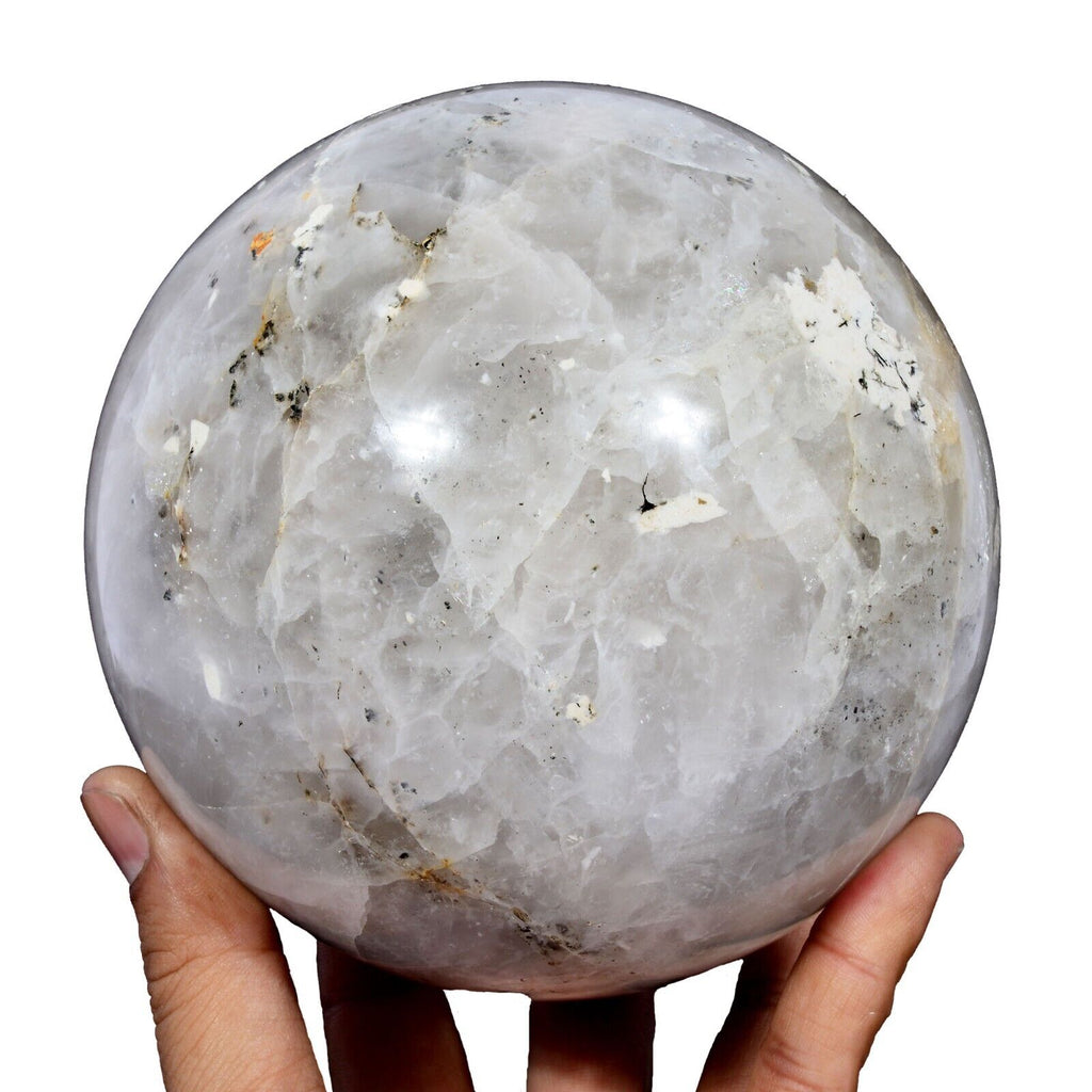 3.3 Kilo Natural Untreated Quartz Huge Gem Sphere Crystal Healing Minerals 5.25"