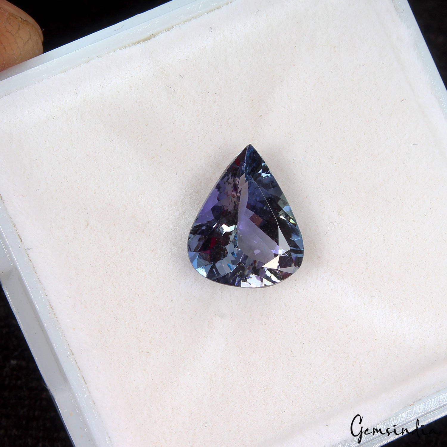Tanzanite Loose Gemstone, Pear Cut, Untreated — 12x9x5 mm, 3.35 Ct, Tanzania