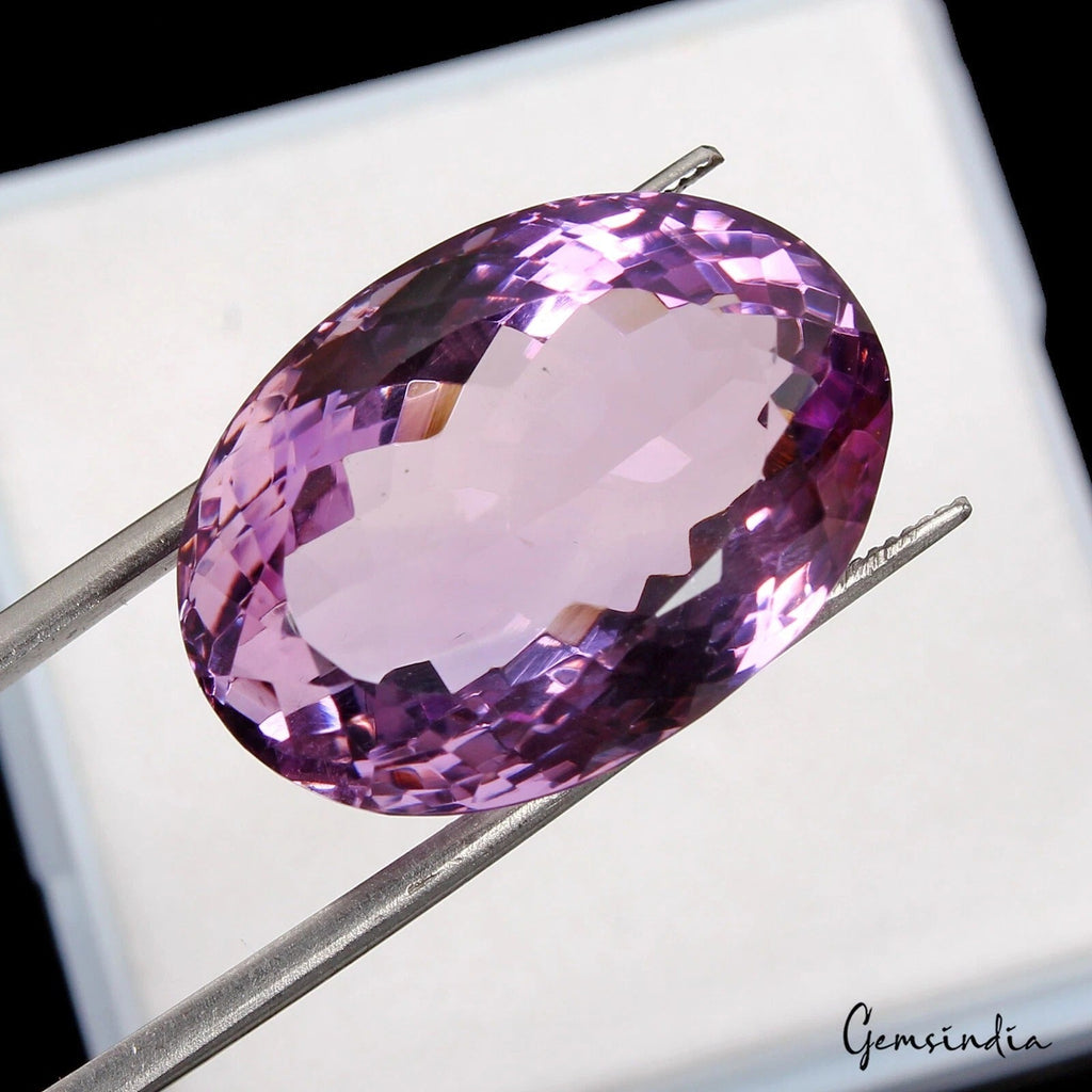 Certified 26.10 Ct Natural Untreated Brazilian Purple Amethyst Oval Cut Rare Gem