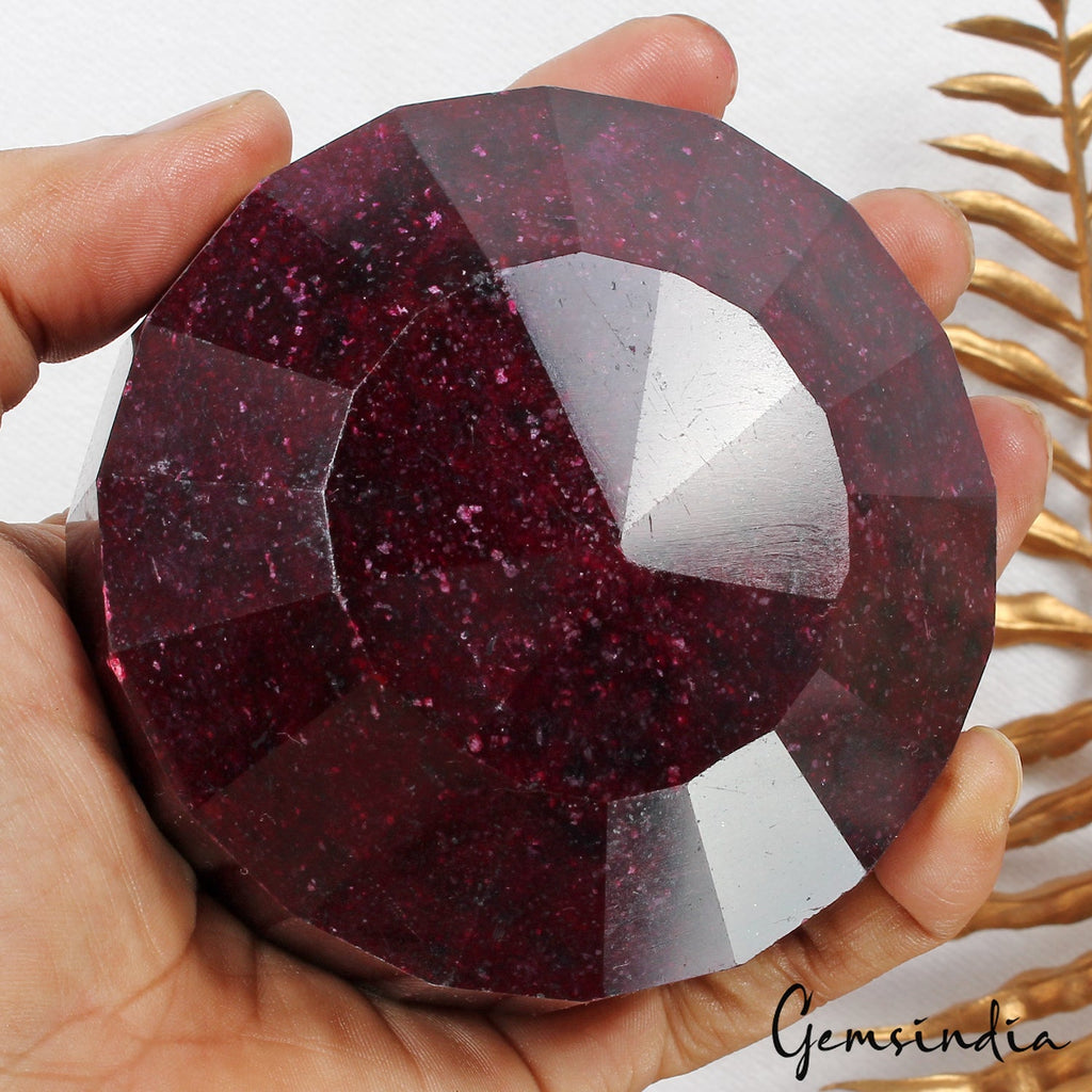Large Natural Dark Red Ruby 4020 Ct Round Ruby Huge Loose Earth Mined Gemstone