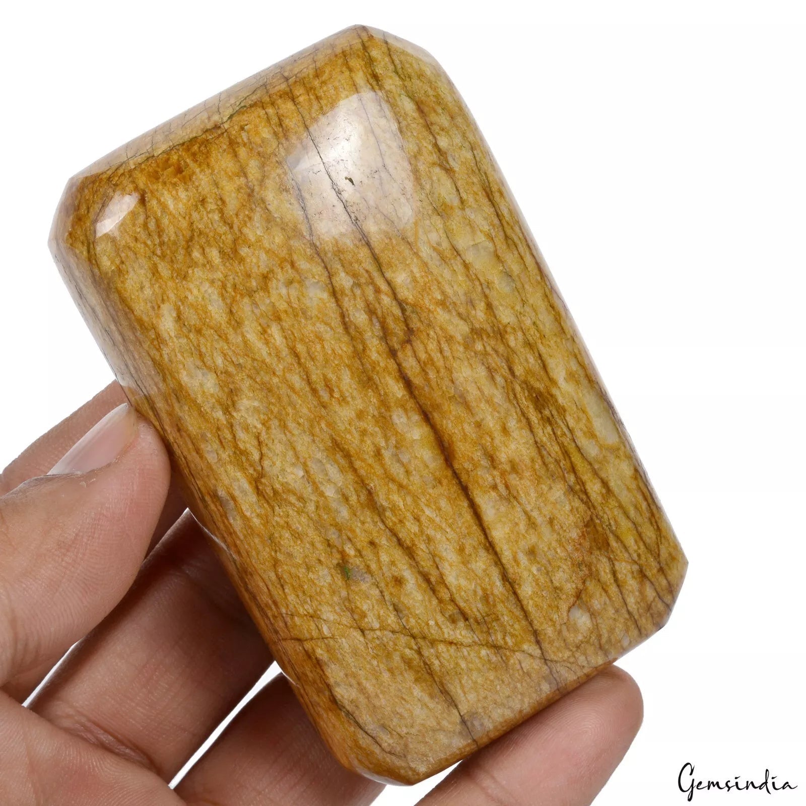 1220 Cts Natural Untreated Yellow Beryl Cushion Cabochon Huge Size Gemstone~85mm