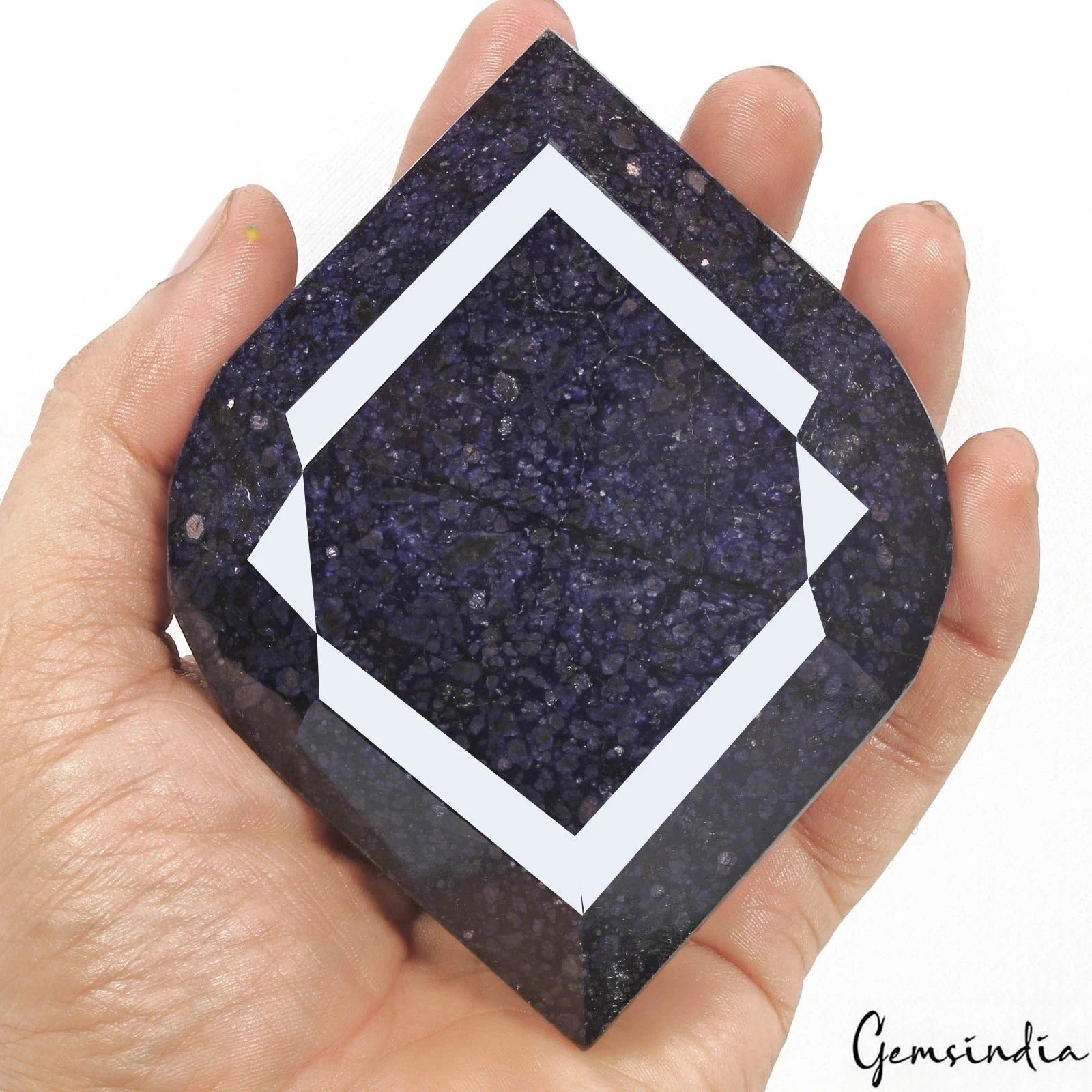 Blue Sapphire Loose Gemstone, Color Enhanced — 117 x 90 x 40mm, 3560 Ct