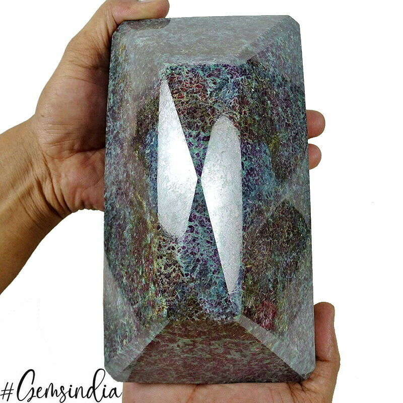 4.2 Kilo Natural Ruby Fuchsite Top Grade Large Size Octagon Gemstone AAA~7.5"