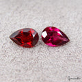Rhodolite Garnet Lot, Loose Gemstone, Pear Cut, Untreated — 2 Pieces, 6x4mm, 1.10 Ct, Sri Lanka