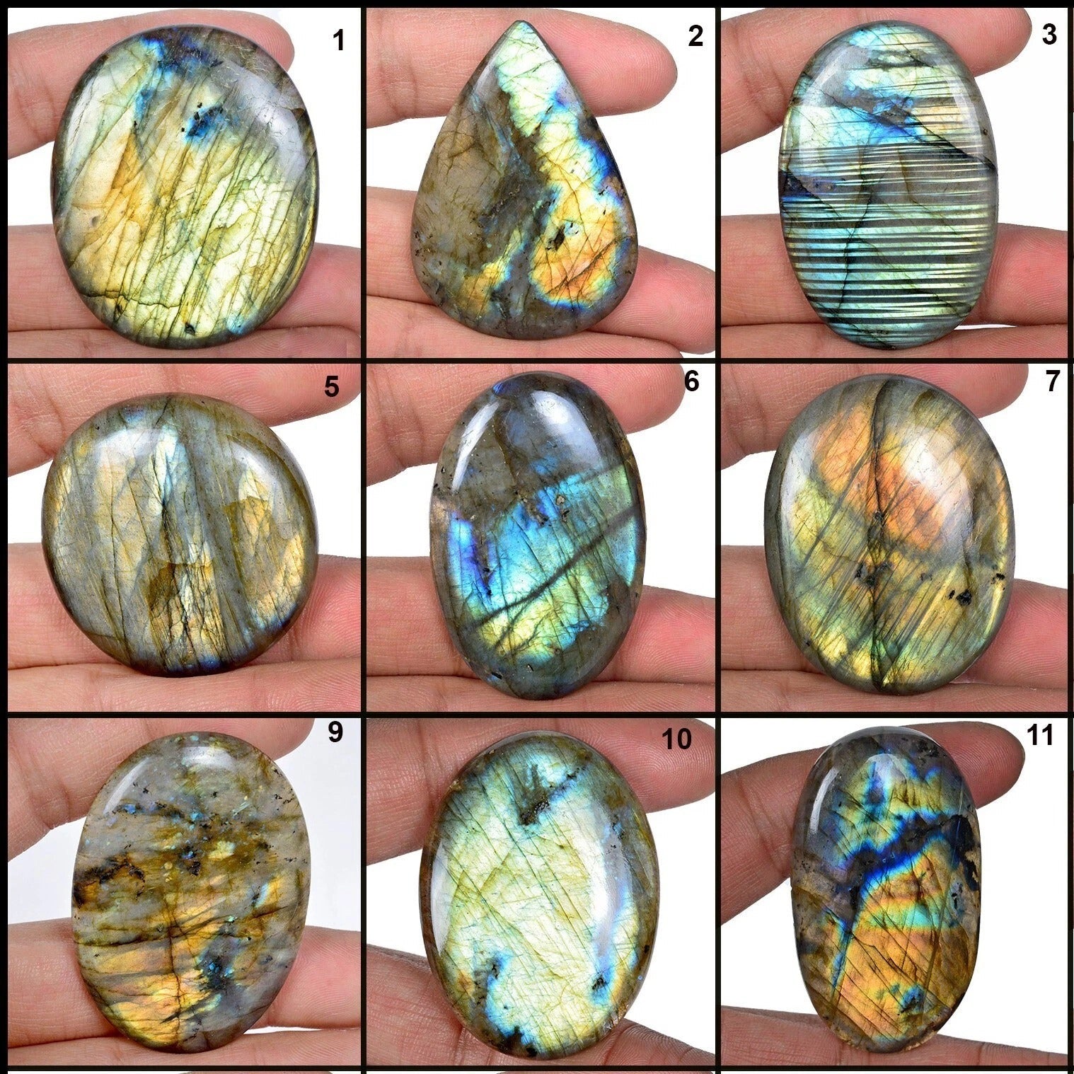1940 Ct Natural Untreated Yellow Shine Labradorite Mix Cabochon Loose Gemstone