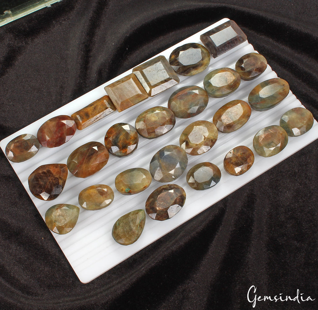 2400Ct Natural Sapphire 24-33mm Mix Faceted Untreated Huge Loose Gemstone 27 Pcs