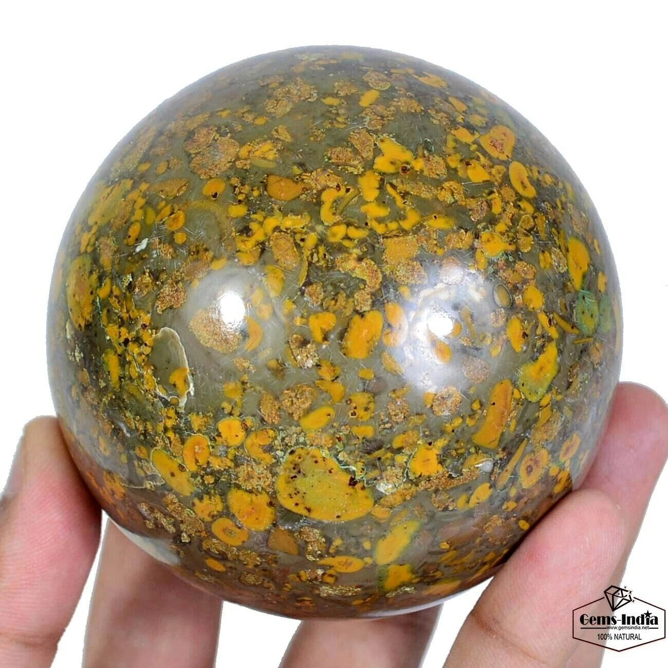 Jasper Sphere, Untreated — 3" in diameter, 3640 Ct