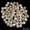 72 Pcs Mother Of Pearl Shell Flat Round Cab Coin Rainbow Shine Gemstones 88 Ct