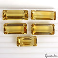 5 Pcs Natural Yellow Citrine Emerald Cut Eye Clean Loose Gemstones Lot~215 Cts