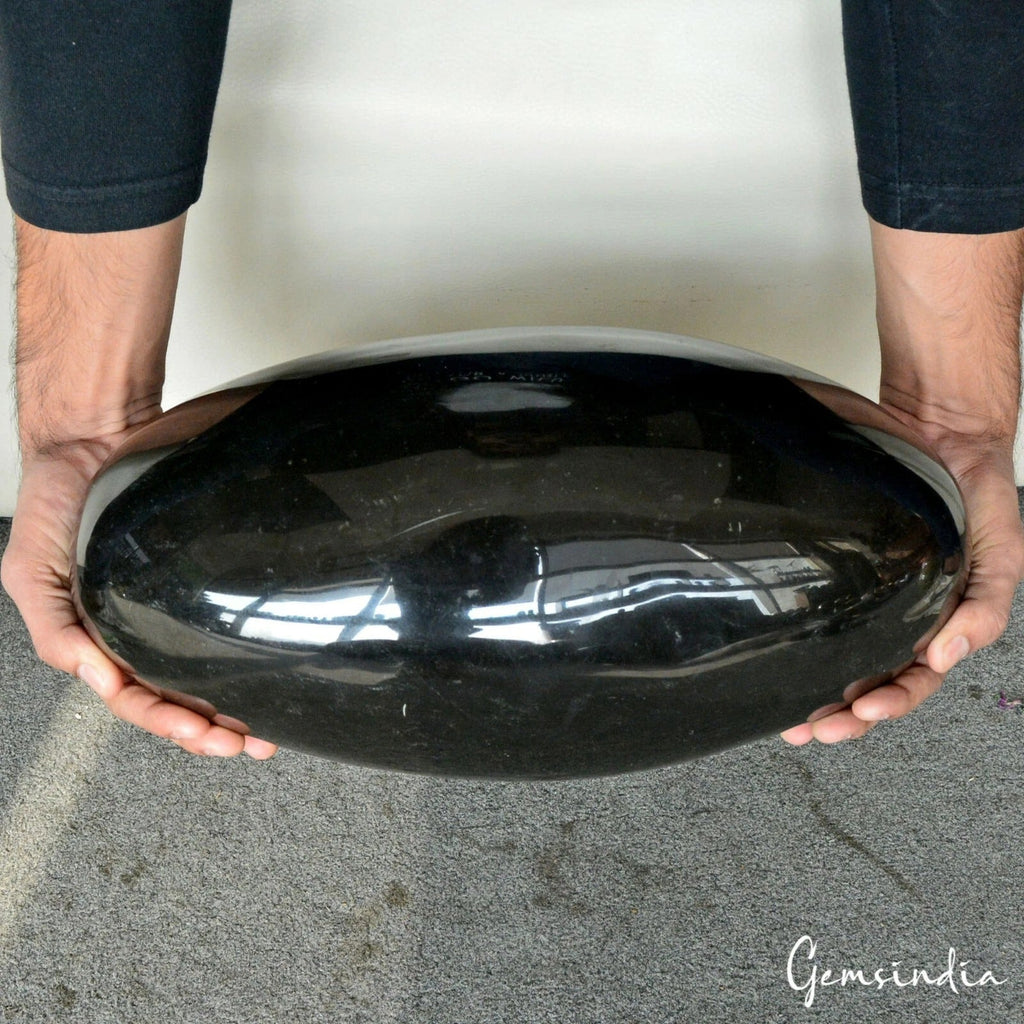 Superb Huge 15.5" Black Obsidian Crystal Healing High Polish Stone Lingam 22.2kg