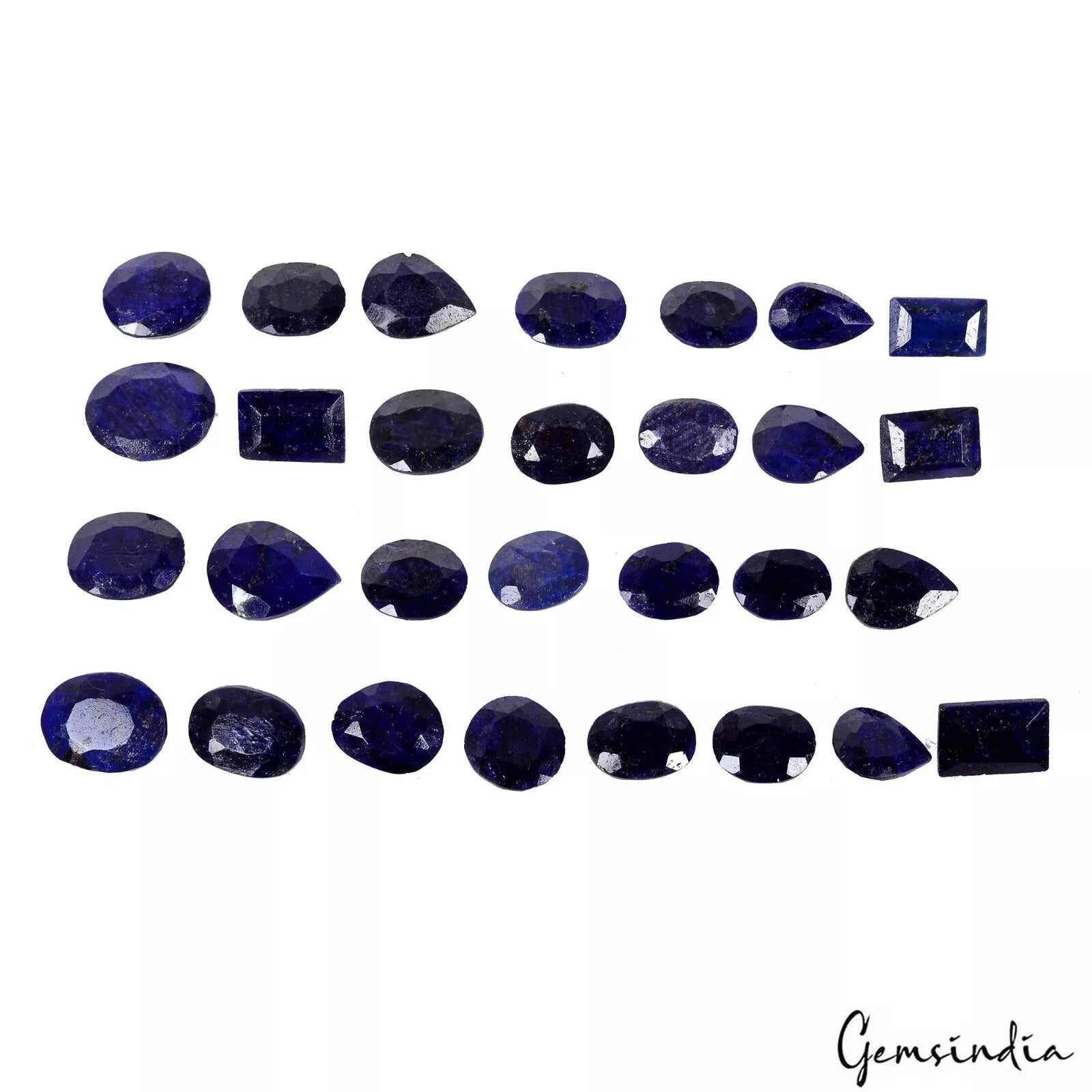 29 Pc Natural Blue Sapphire Mix Cut Loose 13-19mm Jewelry Kind Gemstones~ 340 Ct