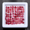 Certified 17.45 Ct/74 Pcs Natural Red Ruby Pear Cut Loose 2-4mm Gems For Jewelry