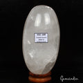3000 Ct Natural White Quartz Oval Shape Egg Healing Crystal Mineral Gems W Stand