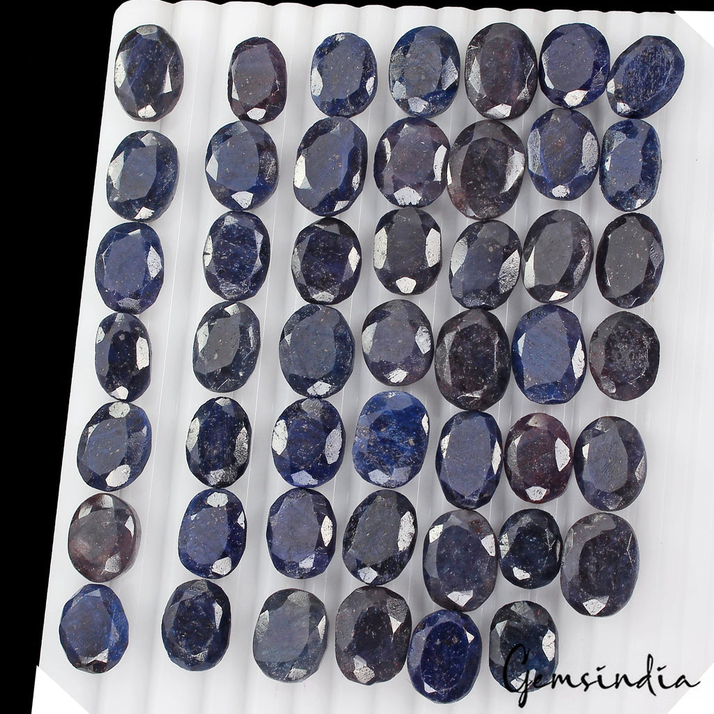 800 Cts/48 Pcs Natural African Blue Sapphire Oval Cut Loose Wholesale Gems Lot