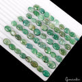 320 Ct Natural Green Brazilian Emerald Oval Faceted Loose Gemstone Lot 60 Pcs