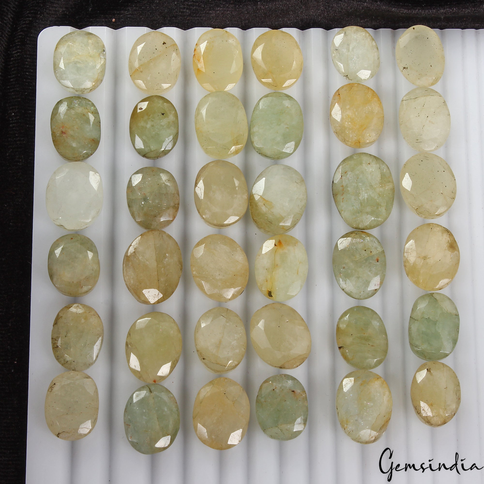 36 Pc Natural Beryl Aquamarine 14-19mm Oval Cut Loose Untreated Gemstone~ 470 Ct
