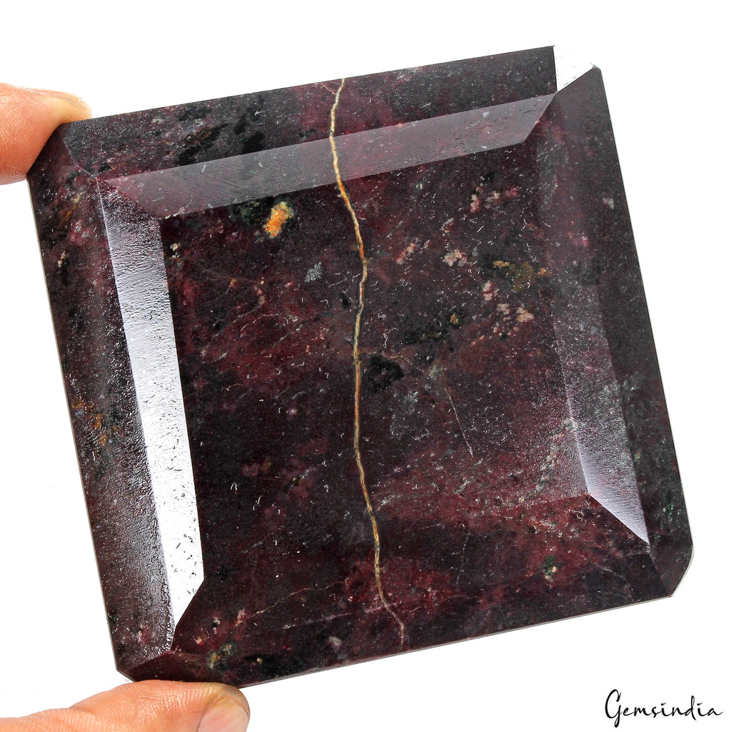 RARE 650 Gram Natural HUGE Untreated Dark Red Ruby Octagon Cut Loose Gemstone