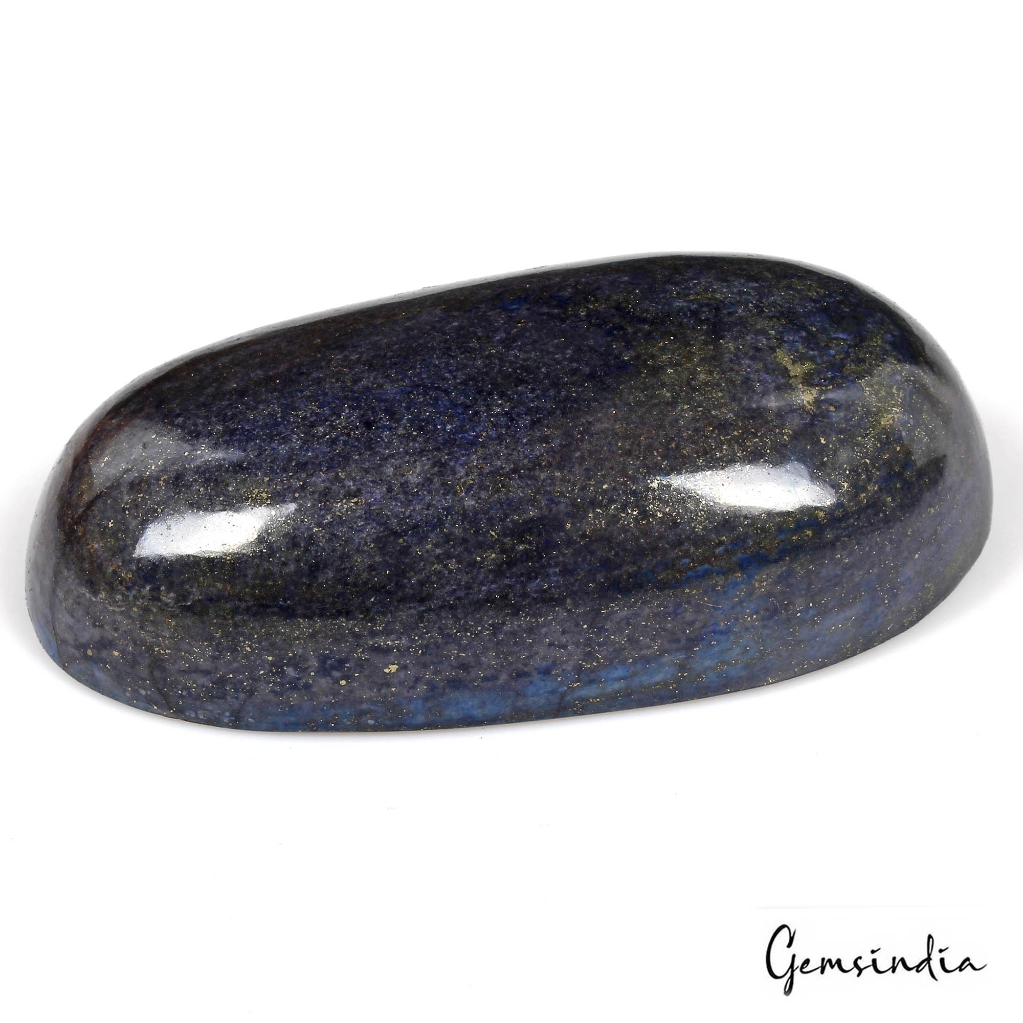 940 Ct Natural Blue Lapis Lazuli Gold Pyrite Oval Cab Huge Loose Earth Mined Gem