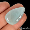 Certified 30.50 Cts Natural Untreated Aqua Green Aquamarine Pear Gem For Pendant