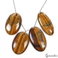200 Ct/4 Pcs Natural Untreated Blue Pietersite Tiger Eye Drill Oval Beads Gems