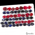 139.10 Cts/51 Pcs Natural Red Ruby Blue Sapphire Mix Cut Loose Gems For Jewelry