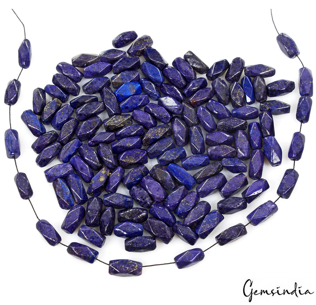 500 Cts/118 Pcs Natural Blue Lapis Lazuli Nuggets Shape Drilled Beads Gems Lot
