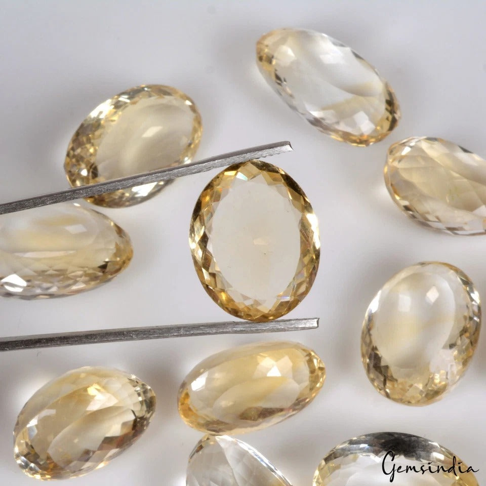 207 Ct Natural Brazilian Yellow Citrine Oval Cut Loose Jewelry Making Gemstones
