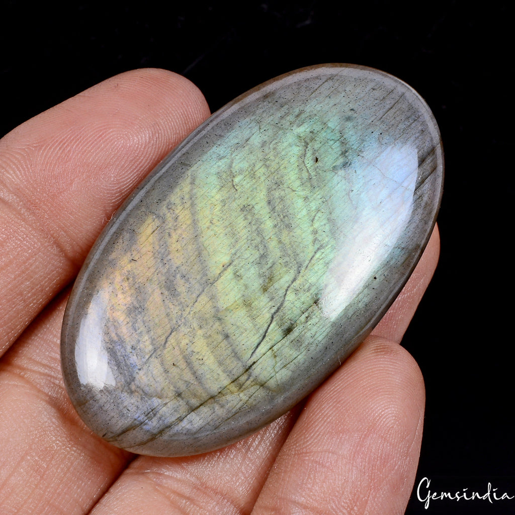 Certified 99 Ct Natural Untreated Rainbow Shine Labradorite Oval Gem For Pendant