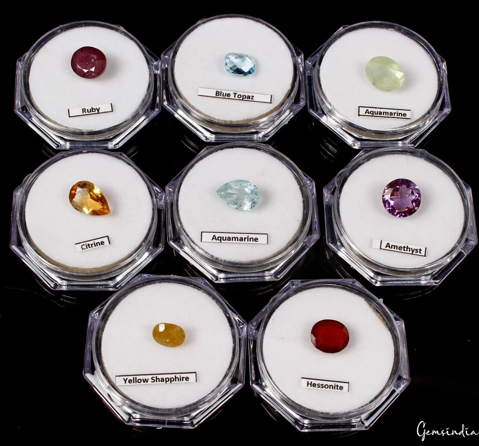 8 Pcs Estate Genuine Semi Precious Loose Mix Cut Jewelry Gemstones Collection