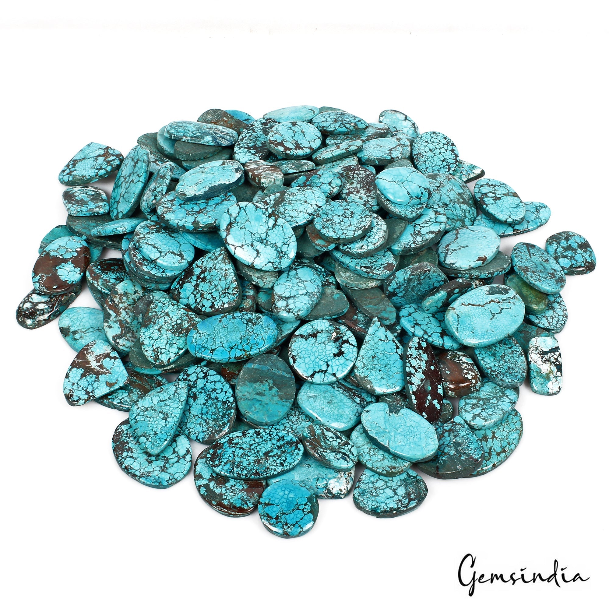 AA Top Natural Turquoise Cabochon Mix Shape 2.5 Kilo Wholesale Gemstone 200 Pcs