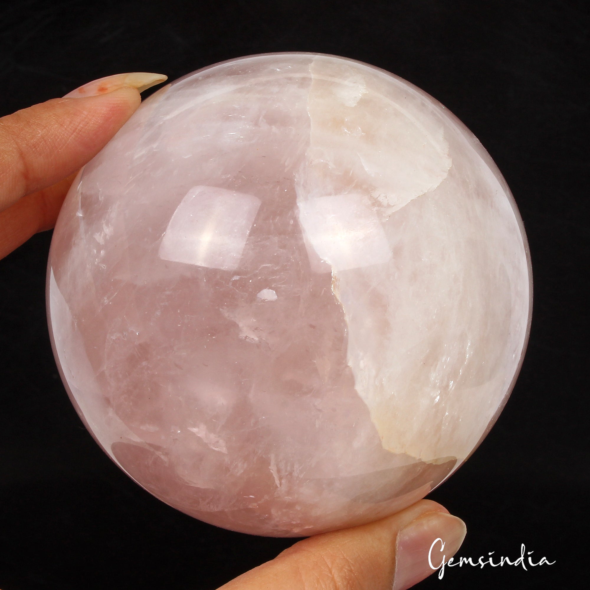 3000 Ct Natural Pink Rose Quartz Healing Crystal Mineral Sphere Gems With Stand