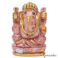 4830 Cts Natural Pink Rose Quartz Handcrafted Singlestone Ganesha Sculpture 5"
