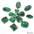 525 Ct/12 Pcs Natural Untreated Green Chrysocolla Mixed Cab Gems Lot For Jewelry